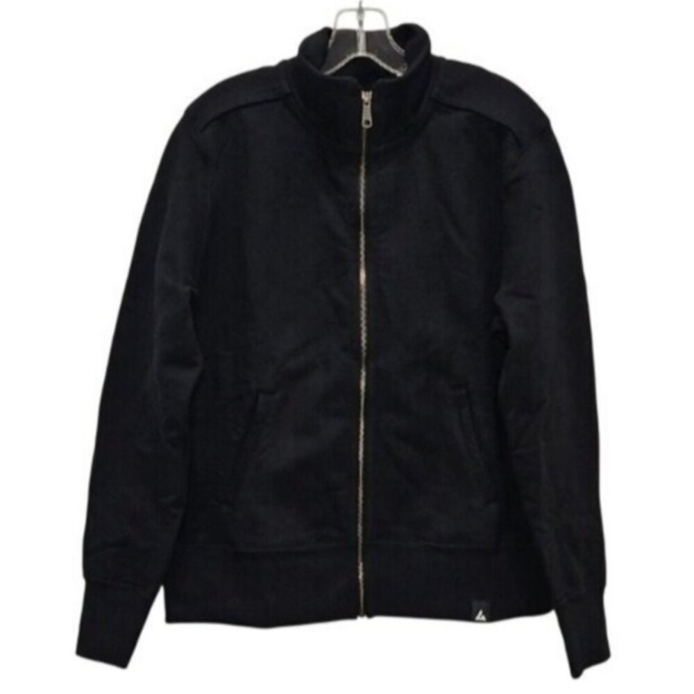 American Giant Full Zip Moto Jacket Large New Women's Black Made In USA Quality